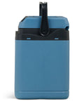 Hella Chill Thermoelectric Cooler And Warmer with secure handle and durable blue exterior for road trips and camping.