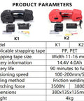 Cordless Electric Strapping Tool For Secure Pallet Wrapping With PP PET Straps Auto Weld And Cut 200 Mm Per Second Tension