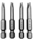 Rock Solid Spanner Drive Screwdriver Bit Set Featuring Sp4 Sp6 Sp8 Sp10 Sizes Built From Tough Chrome Vanadium Steel displayed.