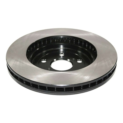 Electrophoretic Front Vented Brake Rotor With Superior Corrosion Resistance And Salt Spray Protection, side view.