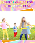Children playing with Two Adjustable Toy Hoop Exercise Ring Set With Detachable Plastic Blocks, Portable 26 Inch Fitness Rings