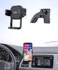 Hella Secure Custom Fit Car Phone Mount for Honda HRV 2016 to 2022 holding smartphone on dashboard, sleek black design.