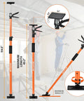 Heavy Duty Adjustable Support Pole Cabinet Jack Drywall Lift 45 To 114 Inch with non-slip pads and adjustable angle for secure ceiling support.