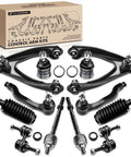 12-Piece Front Suspension Kit With Upper Control Arm, Sway Bar Links, Lower Ball Joint for Honda CR-V 1997-2001 2.0L L4 Bolt-On Ready