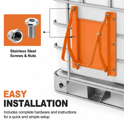 Heavy Duty Sliding Grain Gate For Ibc Tote With A Knockout Manual Flow Control Lever Built Tough From Top Shelf Alloy Steel installation with stainless steel screws.