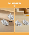 Easy installation of heavy duty 10 pack silver metal luggage buckle iron clasp draw toggle latch with spring lock for box hasp closure.