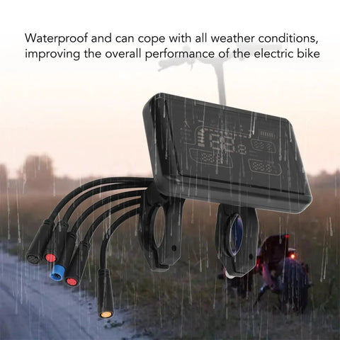 Upgraded Electric Scooter Dashboard Display Panel With Slick Speed Gear And Power Modes Indicators in rainy weather