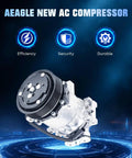 High Performance Ac Compressor With Clutch For Dodge Ram 1500 2500 3500 Durango Dakota Ramcharger 94-01 3.7 3.9 4.7 5.2 5.9 8.0 L close-up view