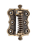 Solid Brass Screen Door Spring Hinge With Self Closing Mechanism For Built Tough Heavy Duty Decorative Hardware Antique Brass Finish