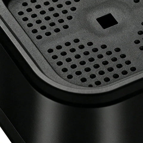 Close-up of anti vibration pads for washing machines and dryers, showing heavy duty floor protection and shock absorbing design.