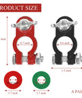 Universal Car Battery Terminal Set Including One Pair Positive And Negative Connectors With Felt Fiber Washers