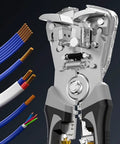 Heavy Duty Auto Wire Stripper And Crimping Tool For 0.2 To 10 Mm2 Wires One Second Stripping With No Core Damage Automatic Opening Multi Function Cutting And Crimping Adjustable Gauge, steel, for electrical wiring