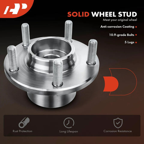 Front Wheel Bearing And Hub Assembly For Mazda 3 2004 2005 2.0L 2.3L With 5 Lug Compatibility High Load Ball Bearing Hub Replacement Kit