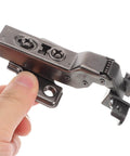 Close-up of a 4 Pack Black Hydraulic Soft Close Cabinet Hinge for Kitchen Cabinets European Style Inset Aluminum Frame