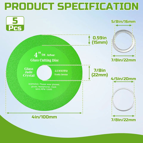 Hella Sharp Diamond Cutting Disc Set For Angle Grinder Serving Up Killer Cuts Ultra Thin Saw Wheel 4 inch by 7/8 arbor specifications