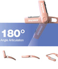 Bright Magnetic Neck Light 2 Pack With Detachable Lights For Hands Free Use, showing 180-degree articulation, rose color