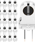 Close-up of 20 Pack Screw Type T8 Lamp Holder With Wires UL Non Shunted Tombstone Light Socket For LED Fluorescent Tube Replacements