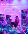 People in a party setting enjoying Smart RGBCW Recessed Can Lights 5/6 Inch Kit 12 Pack with music synchronization