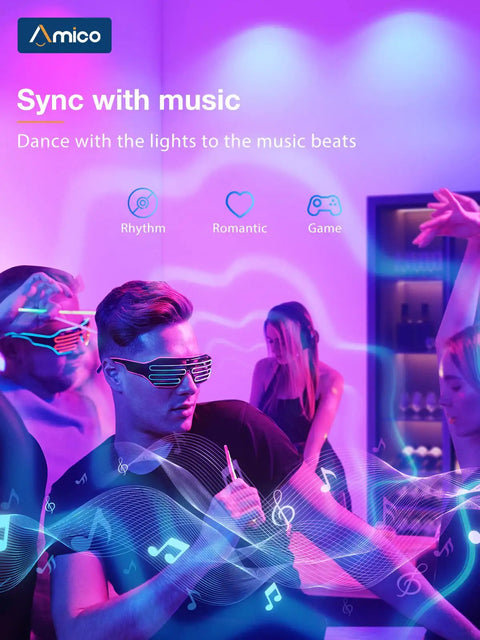 People in a party setting enjoying Smart RGBCW Recessed Can Lights 5/6 Inch Kit 12 Pack with music synchronization