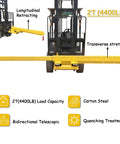 Heavy Duty 2 Ton Telescopic Forklift Jib Boom Built Tough To Kick Some Serious Weight Smooth 12 Foot Extendable Crane Arm with 2T capacity.