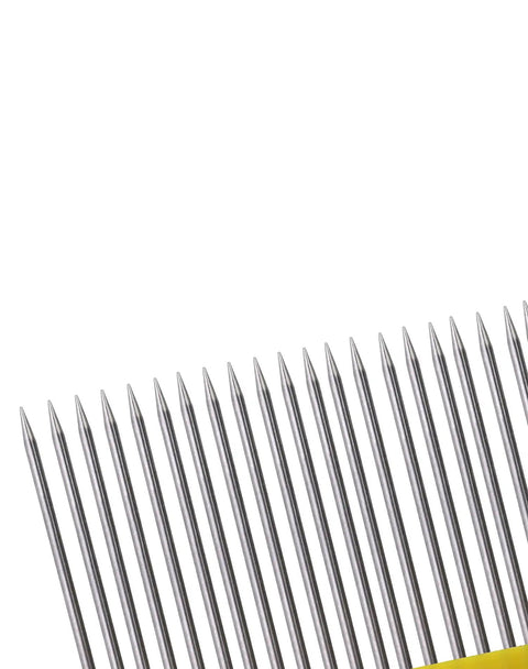 Close-up of Stainless Steel Beekeeping Uncapping Fork Set 3 Pack With 21 Tooth Tines Heavy Duty Hive Opening Tool For Honey Harvest