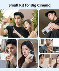 People using Magnetic Lens Filter Kit For iPhone 17 Pro Max With Base Mount Black Mist Diffusion Quarter Filter in social settings.