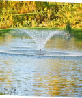 1.6W Solar Pond Fountain Pump For Ponds Gardens Aquariums And Hydroponics High Flow 200L Per Hour With 60cm Spray in operation