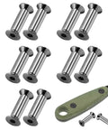 10 Packs M4 Hex Flat Head Screws And Rivets For Knife Handle Fixing Bolts Fasteners Kit For Blade Assembly DIY