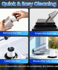 Cordless Handheld Vacuum Cleaner With 11000Pa Suction Beast Ultra Light One Point Four Pound Portable Vacuum filter cleaning process