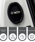Hella Durable Silicone Door Lock Dampers For Toyota Rav4 2019 To 2024 view of latch with cushioned guard for noise reduction.