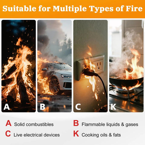 Slick Badass Compact Fire Extinguisher For Home And Car Emergency Kit Ul Certified Multipurpose Safety Gear For Kitchen Auto Use 600 Milliliter Pack Of Two No Sweat Fire Prep