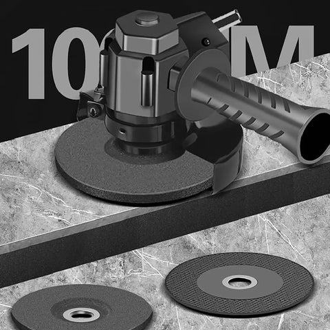 Badass Drill To Angle Grinder Adapter That Swaps Your Standard Hand Drill Into A Heavy Duty Rotary Polisher And Quick Cut Tool For Top Shelf Grind Every Weekend with disc and handle on gray surface.