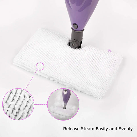 Replacement Mop Pads For Shark Steam Pocket Mop S3500 Series two pack showing microfiber texture and hook and loop closure
