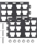 2 Pack Metal Mounting Plates With 100 Lb Load Capacity for standard tool storage boxes, screws and brackets visible
