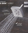 Polished Chrome Kubos Anystream High Pressure Adjustable 2.5 GPM Shower Head With 360 Degree Anystream Technology Modern Square Design