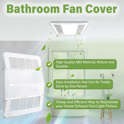 Replacement 85315000 Ventilation Fan Grille Lens For Bathroom Exhaust Fans Compatible With 663 Series 763RL 769RL 770F showing installation