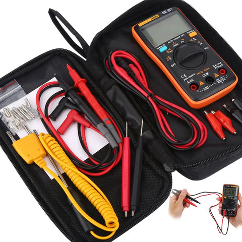 Go To Digital Multimeter Tester AN8009 With Bag And Backlit LCD Display Dope Features Include Ammeter Voltmeter Ohm Meter