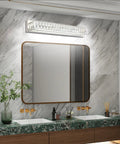 Modern Over Mirror Bathroom Light Fixture 30 Inch LED Vanity Bar Crystal Chrome Dope White Daylight 6000K above mirror