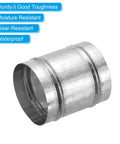 90mm 3.5 Inch Duct Connector Galvanized Steel Duct Coupling Vent Coupler With Clamps For HVAC Exhaust Fans And Dryer Vent Systems Hose Extension 4 Inch Long Durable Silver Tone, galvanized steel duct connector
