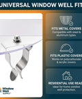 Heavy Duty Spring Clips Hardware Kit For Window Well Covers Outdoor Installation With Universal Fit metal clip close-up