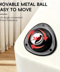 No Drill Heavy Duty Self Adhesive Caster Wheels Screwless Swivel Furniture Casters Black with movable metal ball for flexibility.
