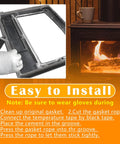 Close-up of Xmasneed wood stove door gasket kit, 5/8-inch graphite-impregnated fiberglass rope, 98-inch long