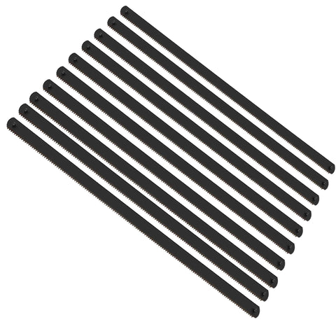 10 Pack 6 Inch Bi-Metal HSS Mini Hacksaw Blades 24 TPI For Mini And Primary Hacksaws Cuts Wood Metal Plastic PVC Aluminum Copper Brass Heat Treated Pro Grade Durable Wavy Teeth For Clean Fast Cuts