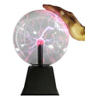 Hand touching 8 Inch Plasma Ball Light Interactive Touch Responsive Orb Lamp For Desk And Office Dope Sound Reactive Science Gadget