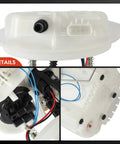 Top Tier Electric Fuel Pump Module Assembly for Dodge Grand Caravan and Chrysler Town and Country 2008 to 2010 V6 close-up view of connector and assembly details.