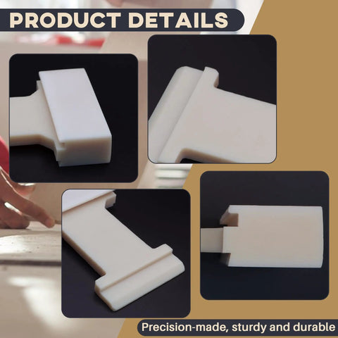 Detailed close-up of 4-in-1 Nylon Tapping Block Kit For Laminate And Wood Flooring Installation showing slot shapes and edges.