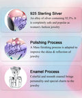 Happy Birthday Hot Air Balloon Charm In 925 Sterling Silver With Enamel Heart Balloon process illustration