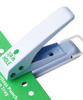 Heavy Duty 1/4 Inch Single Hole Paper Punch For Crafts And Office Use, all-metal tool punching green paper sheet with ease