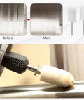Metal polishing with Go To Mini Drill Abrasive Buffing Kit With Nylon Fiber Polishing Wheels And A One Eighth Inch Shank For Rotary Tools