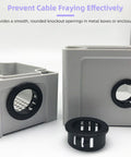 15 Pack Black Snap In Knockout Bushings For Wiring And Hoses, 35 Mm Mounting Diameter, Nylon Round Grommets In Metal Boxes
